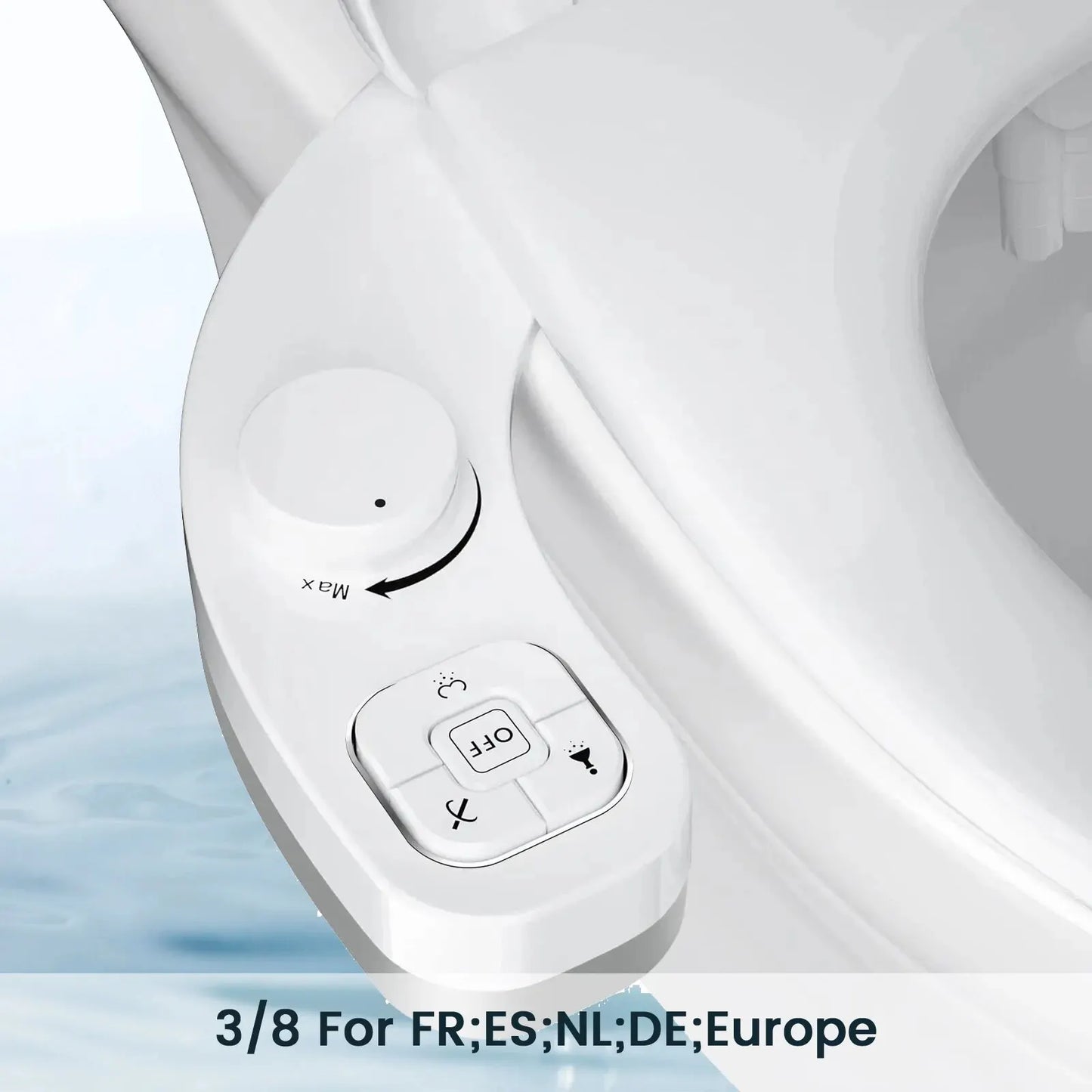 Self‑Cleaning Dual Nozzle Toilet Attachment