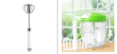 Stainless Steel Semi‑Automatic Egg Beater - KAISON'S CORNER