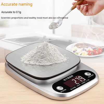 Compact Stainless Steel Electronic Kitchen Scale - KAISON'S CORNER