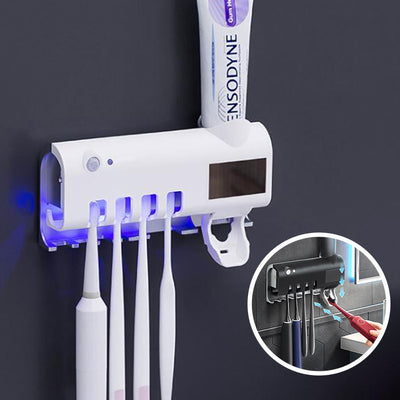 Smart UV Toothbrush Sterilizer with Automatic Toothpaste Dispenser - KAISON'S CORNER