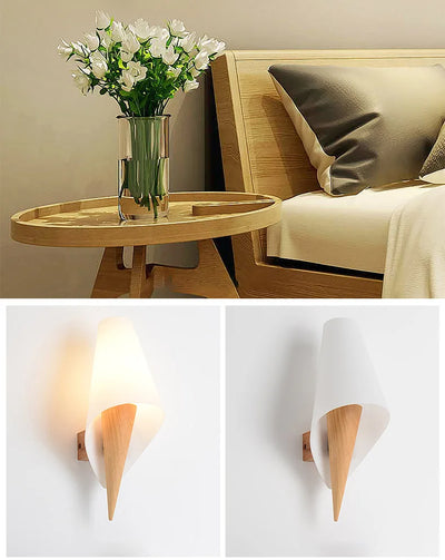 Nordic Wood & Glass LED Wall Light