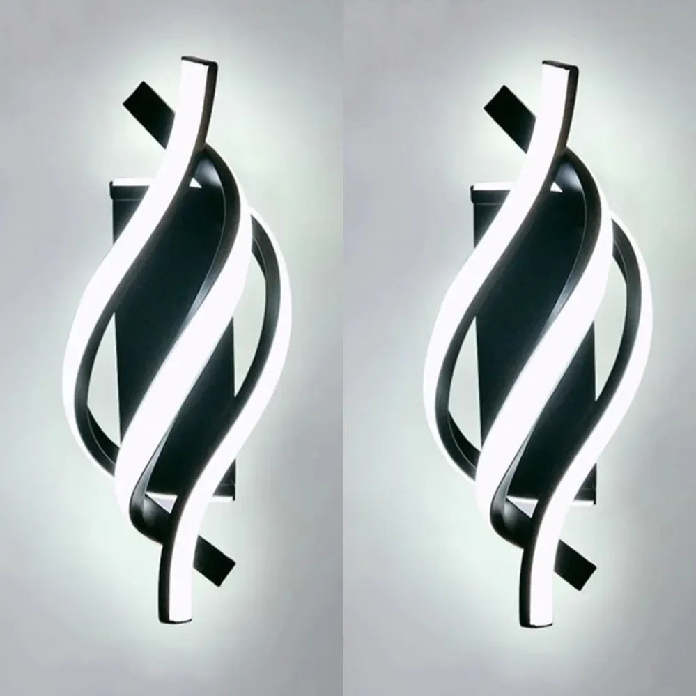 Minimalist Black/White Strip Light for Bedroom