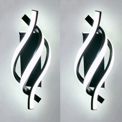 Minimalist Black/White Strip Light for Bedroom