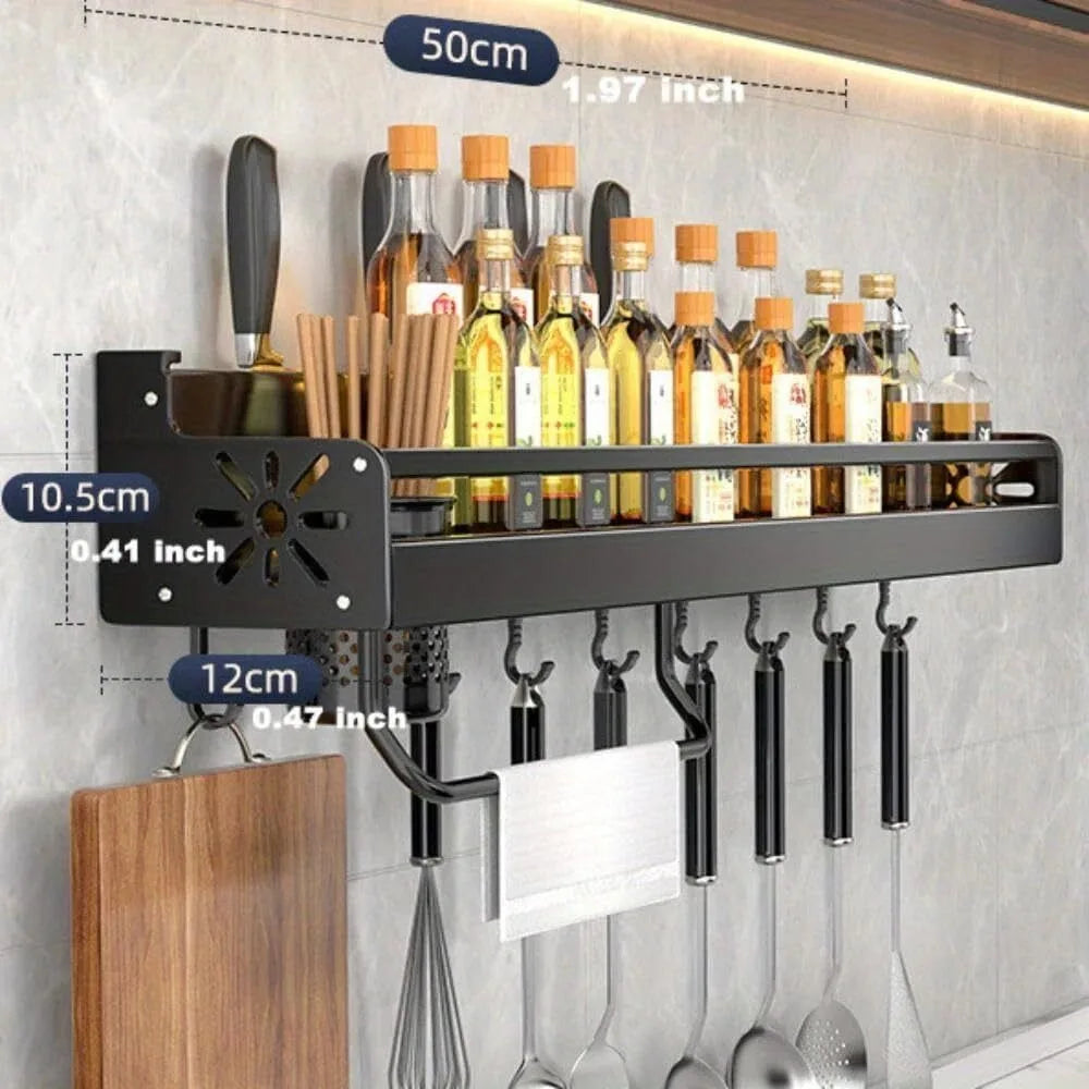 Wall-Mounted Kitchen Organizer Shelf