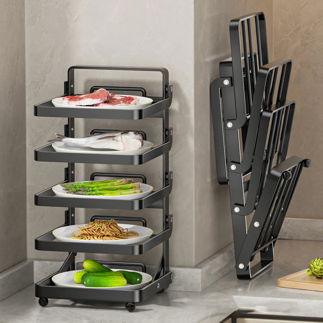 Kitchen Folding Side Dish Rack