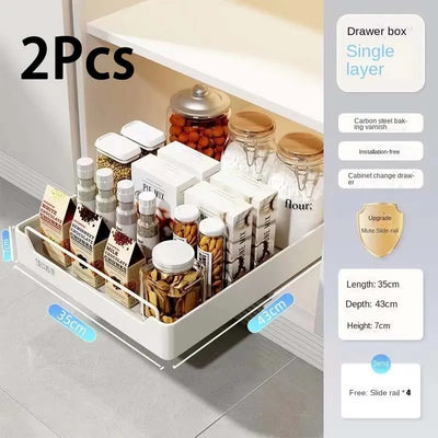 Ultimate Pull-Out Drawer Kitchen Storage Rack