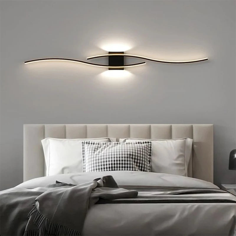 Modern Double-Curve LED Wall Lamp