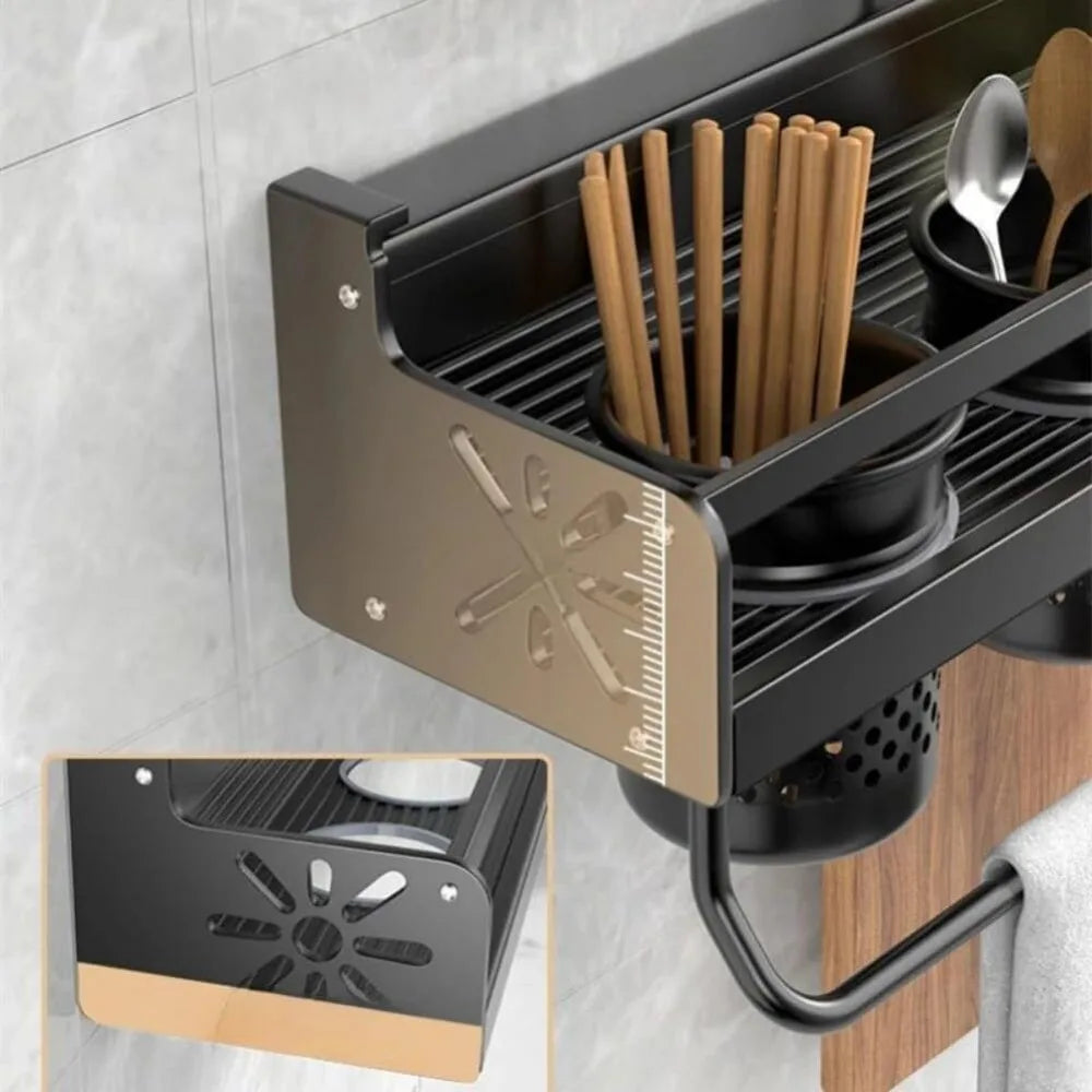 Kaison Kitchen Rack Wall-Mounted Kitchen Organizer Shelf | Space Saver – KAISON'S CORNER