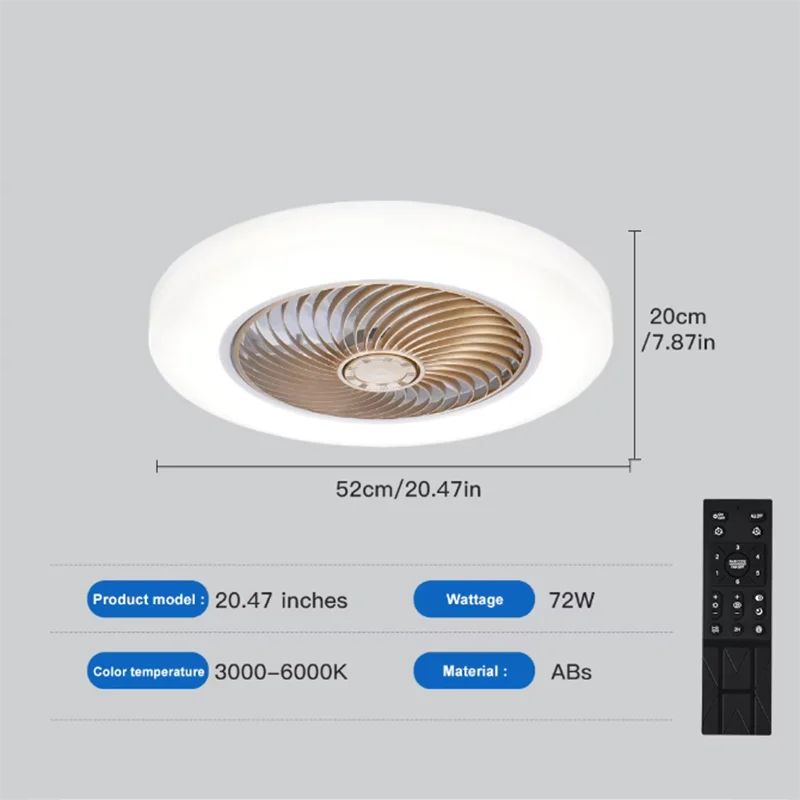 Smart Ceiling Fan with LED Light