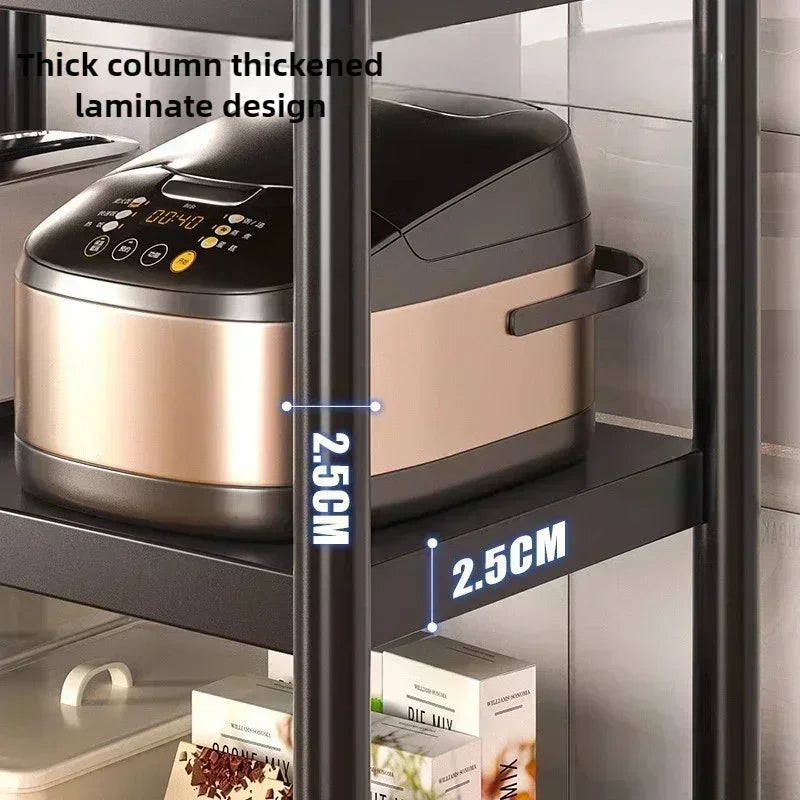 Floor‑to‑Ceiling Multi‑Layer Kitchen Shelf