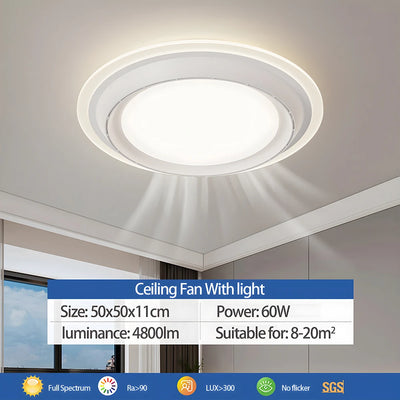 Remote-Controlled 6-Speed LED Fan for Bedroom