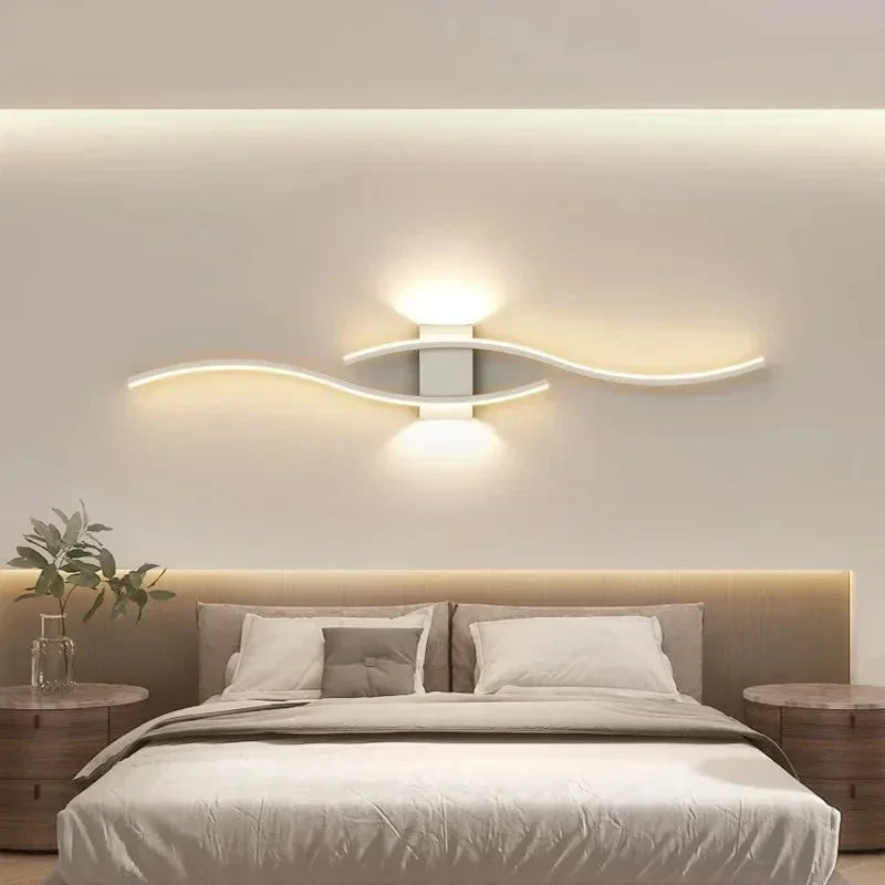 Modern Double-Curve LED Wall Lamp