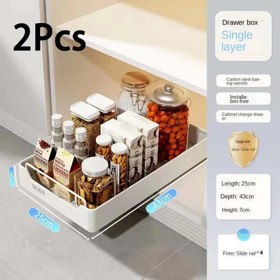 Ultimate Pull-Out Drawer Kitchen Storage Rack