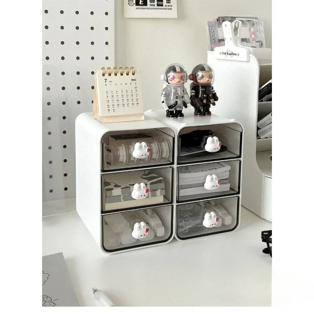 Multifunctional 3‑Layer PET Desktop Storage Box