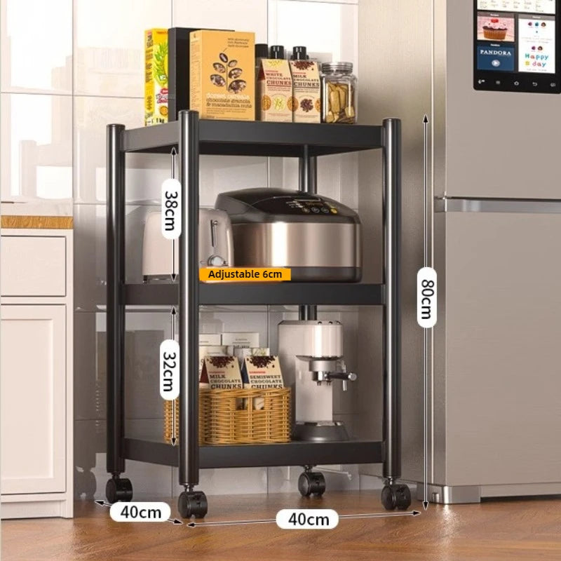 Floor‑to‑Ceiling Multi‑Layer Kitchen Shelf