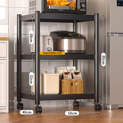 Floor‑to‑Ceiling Multi‑Layer Kitchen Shelf