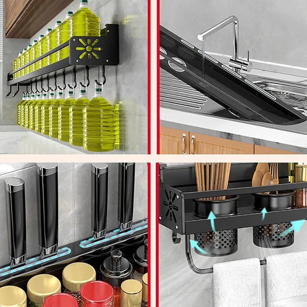 Wall-Mounted Kitchen Organizer Shelf