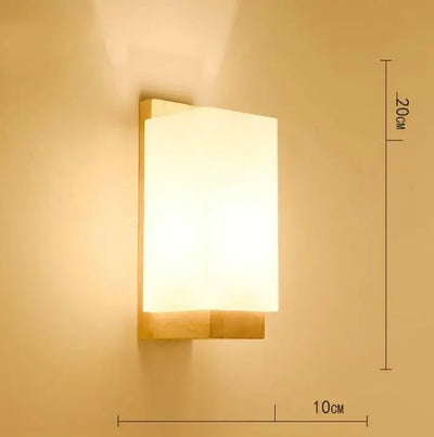 Nordic Wood & Glass LED Wall Light