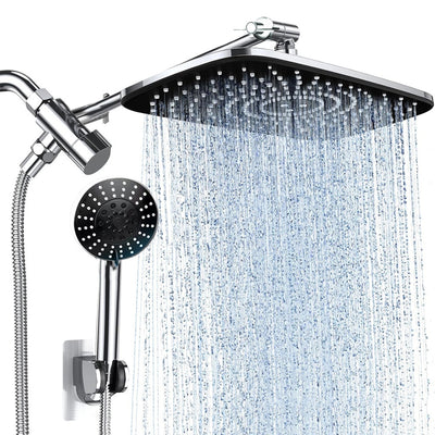 3‑Function Black Handheld Shower Head