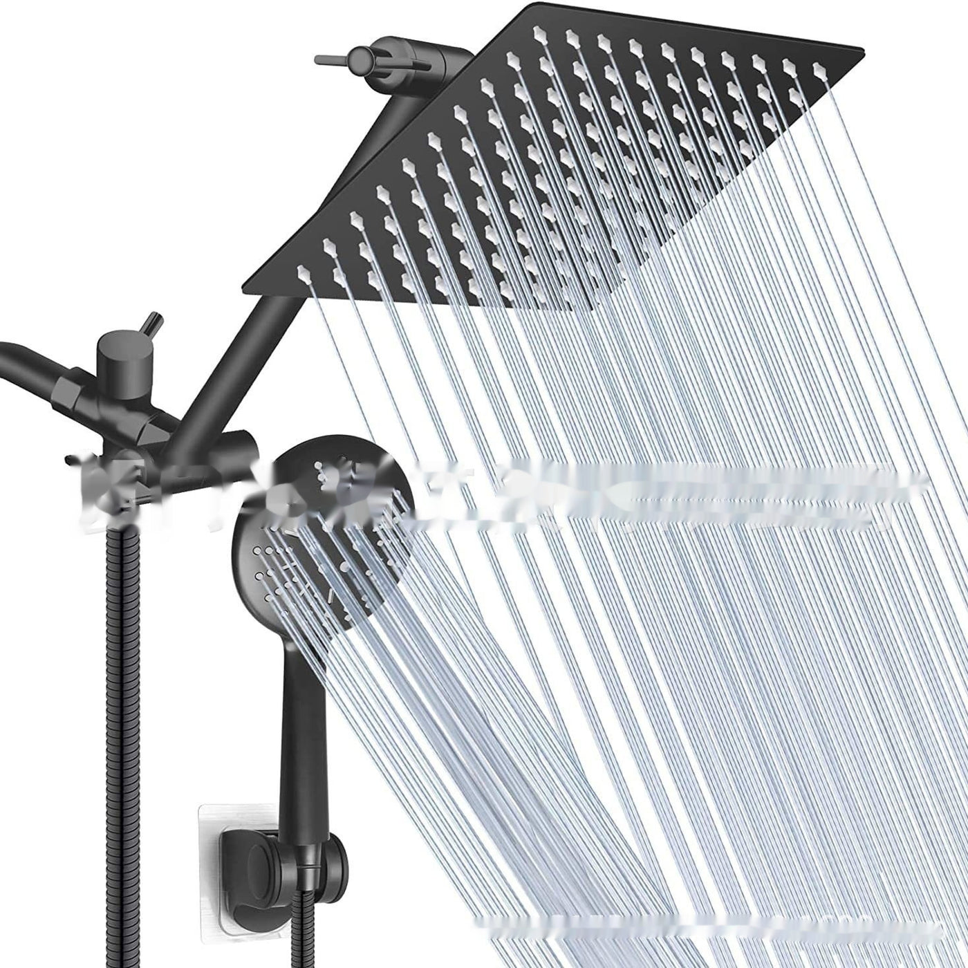 3‑Function Black Handheld Shower Head