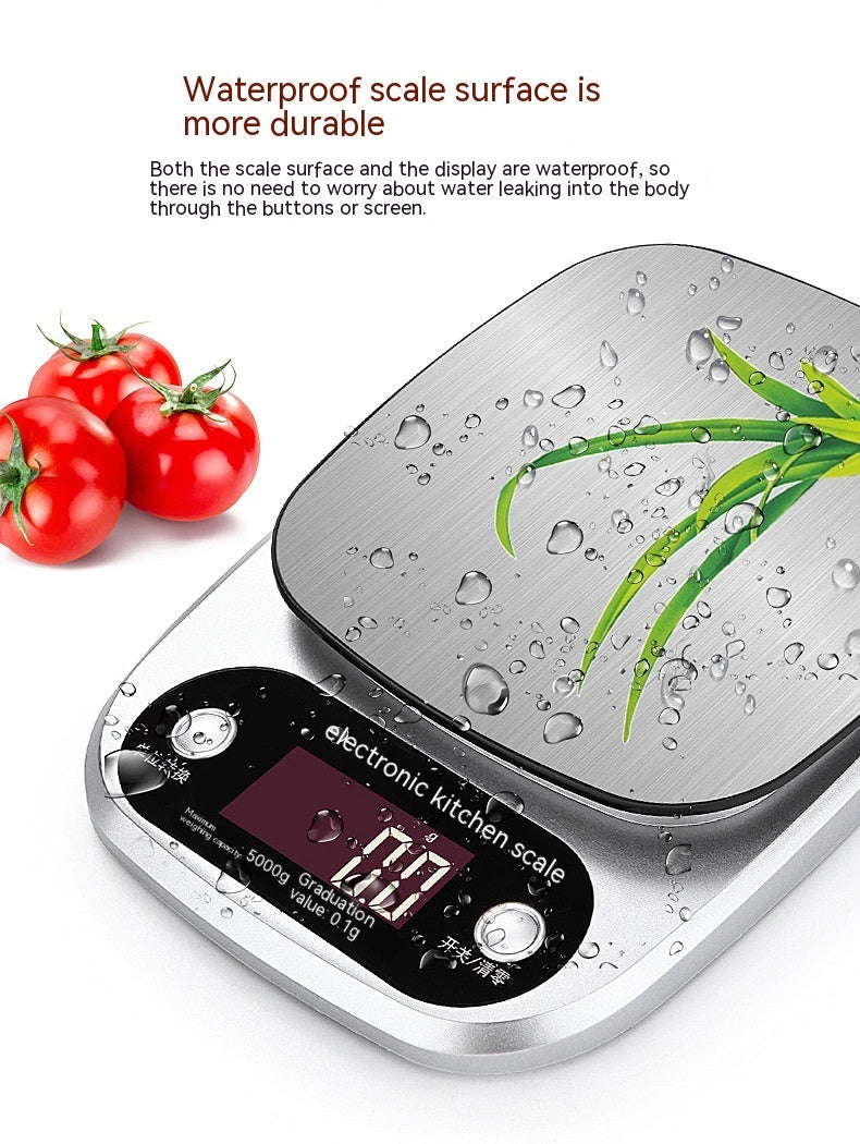 Compact Stainless Steel Electronic Kitchen Scale - KAISON'S CORNER